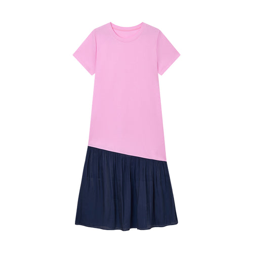Blush Pink Color-Block Dress