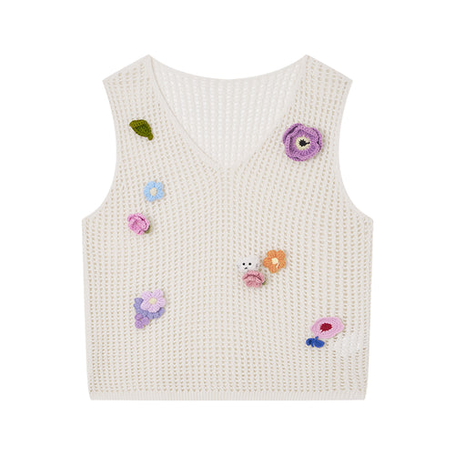Little Happiness Openwork Tank Top