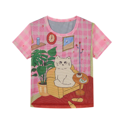 Decorative Mesh T-Shirt