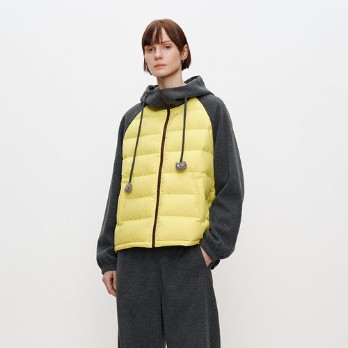Grey & Yellow Down Jacket