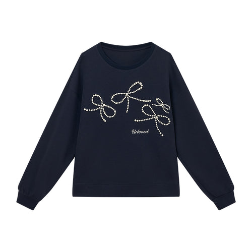 Bow Beaded Sweatshirt