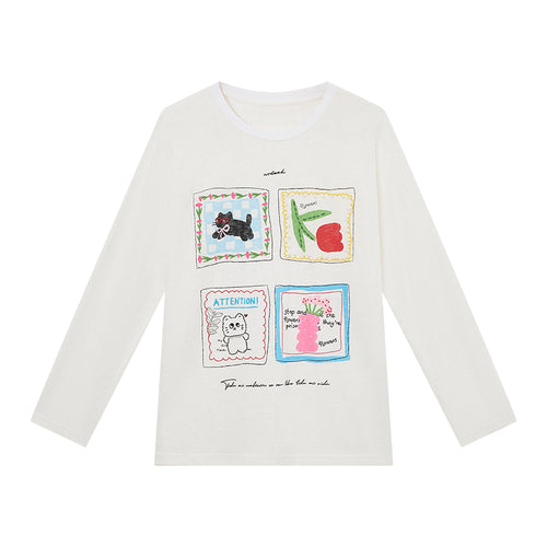 Four-Panel Graphic Long Sleeve Tee