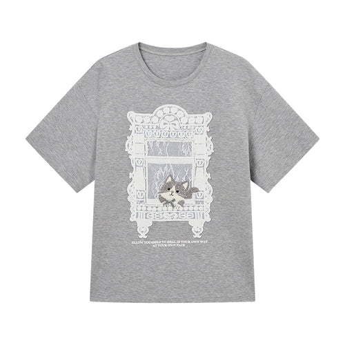 Cat in the Lace Window Tee