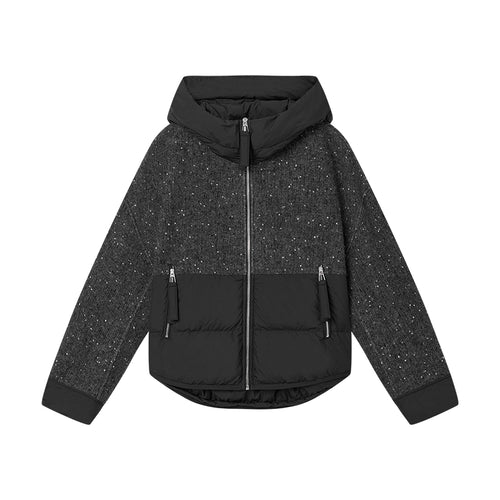 Black Sesame Spliced Down Jacket