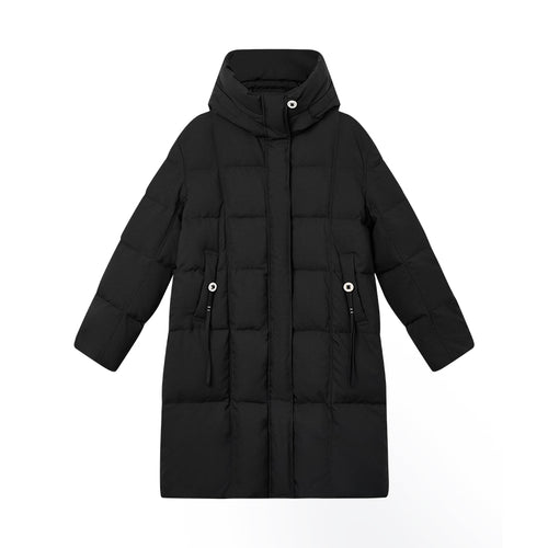 Midnight Black Long Down Jacket