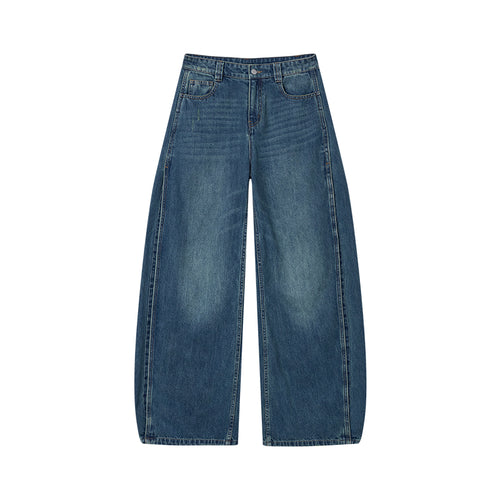 Vintage Wash Wide-Leg Jeans