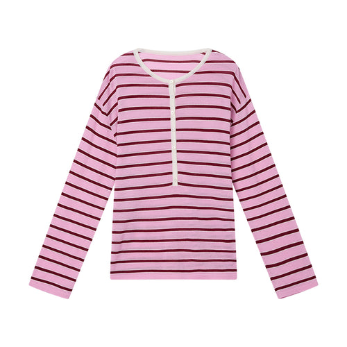 Berry Cheesecake Henley Sweater