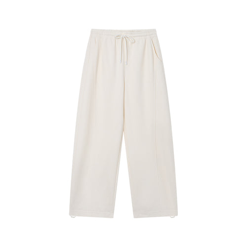 Vanilla White Curved Pants