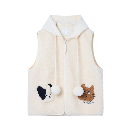 Meow Woof Fleece Vest