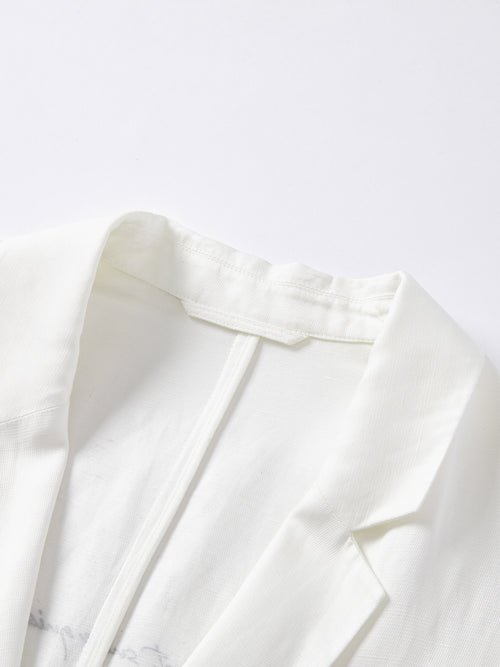 Minimalist Linen Casual Suit