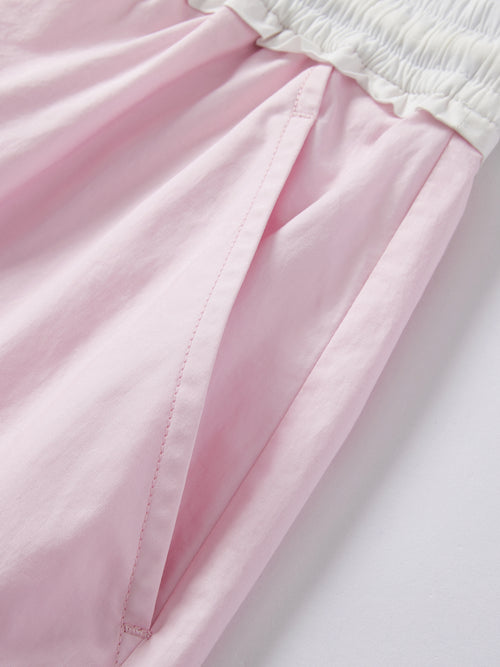 Fresh Pink Colour Block Shorts