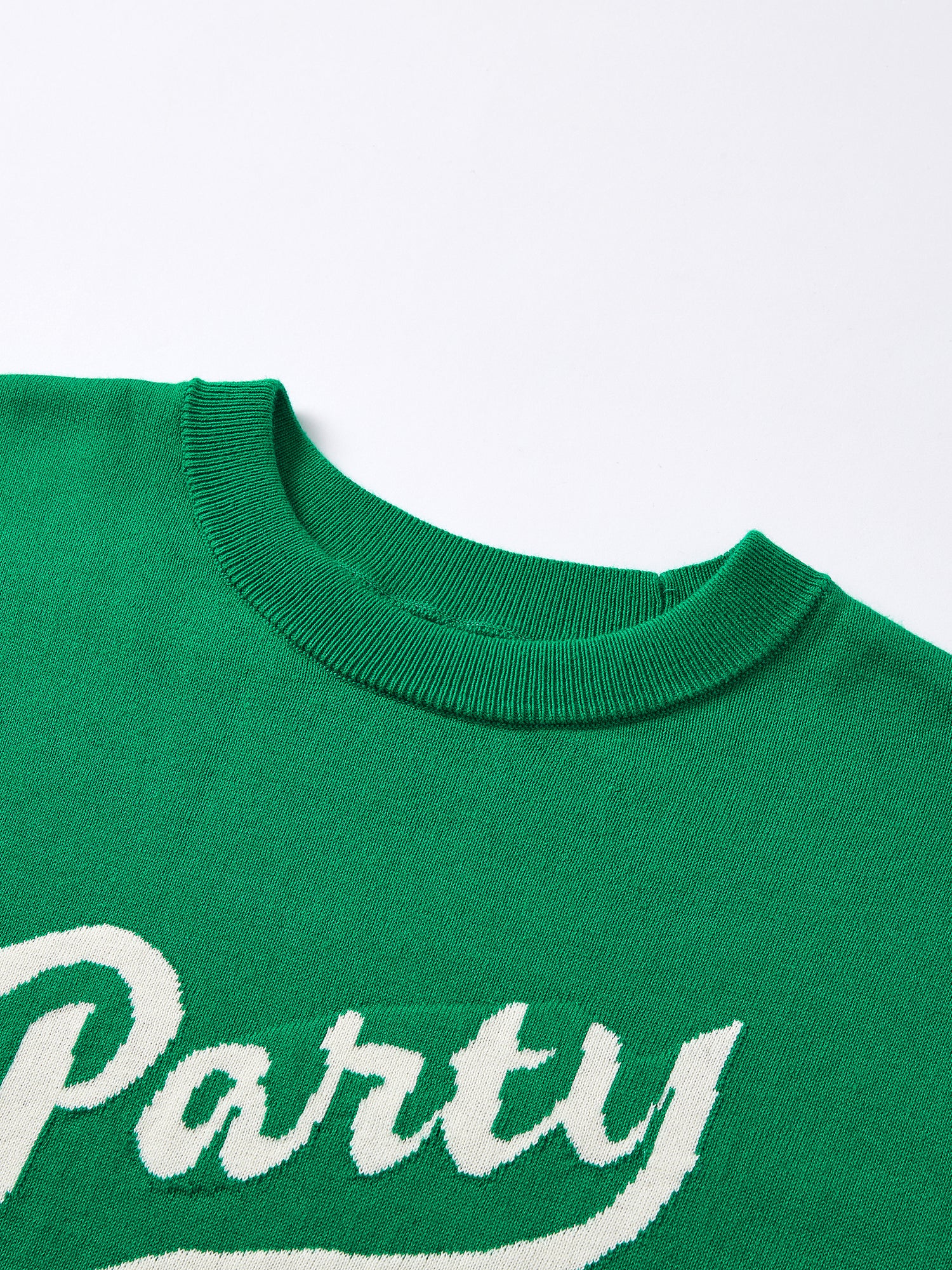 Vintage Green Knit Short Sleeve Tee