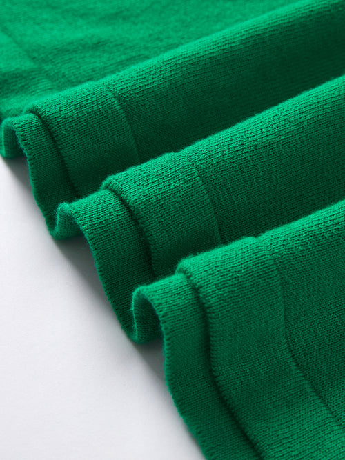 T-shirt à manches courtes en tricot vert vintage