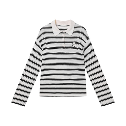 Cat Stripe Polo Sweater