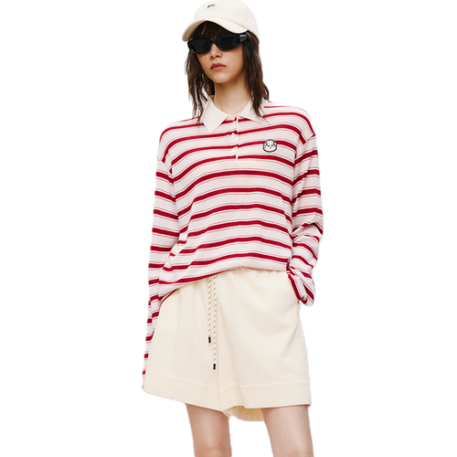 Cat Stripe Polo Sweater