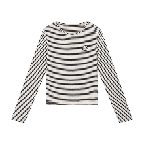 Black & White Stripe Fitted Tee