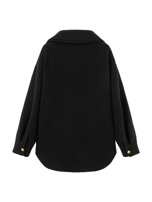 Wool And Cashmere Shirt-Style Coat