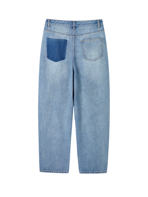 Deconstructed Pocket Jeans