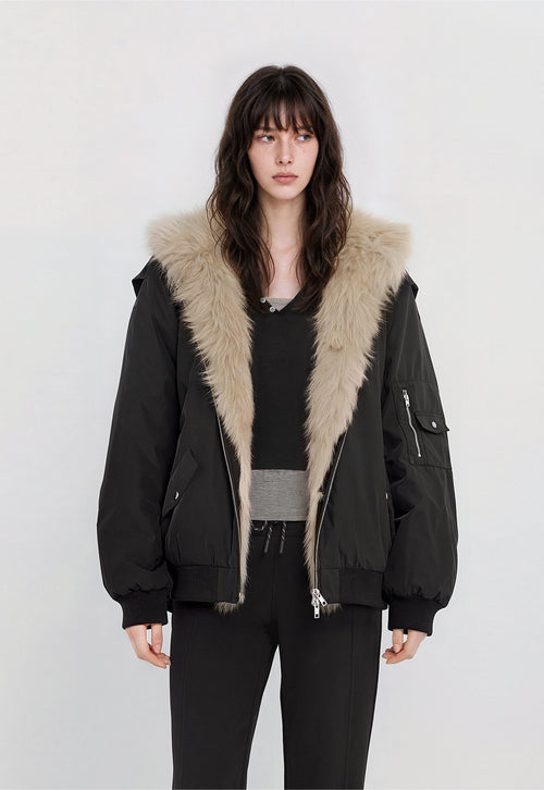 Twilight Rhythm Hair Collar Flight Jacket