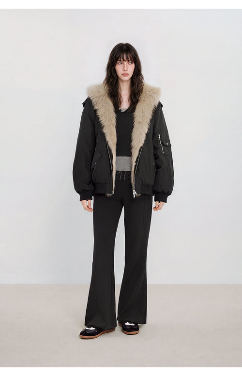 Twilight Rhythm Hair Collar Flight Jacket