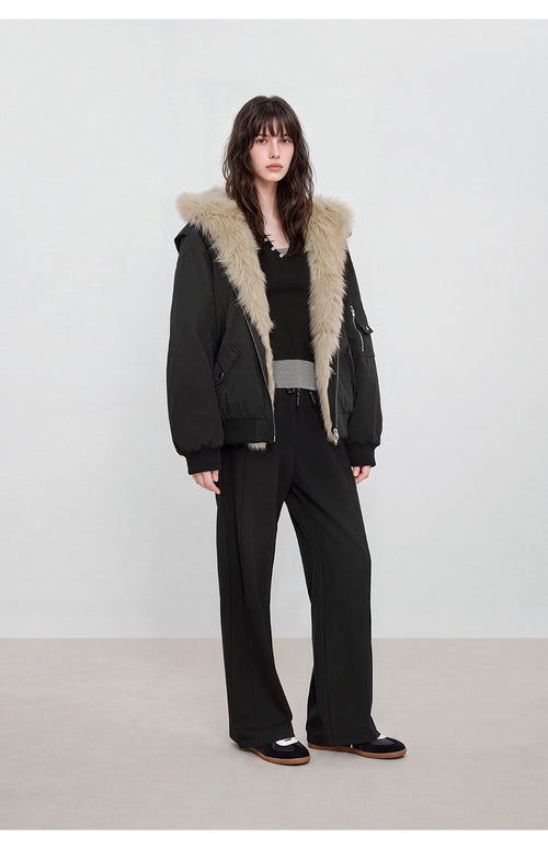 Twilight Rhythm Hair Collar Flight Jacket