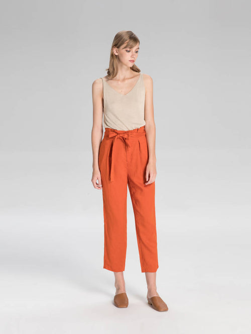 Burnt Orange Linen Pants