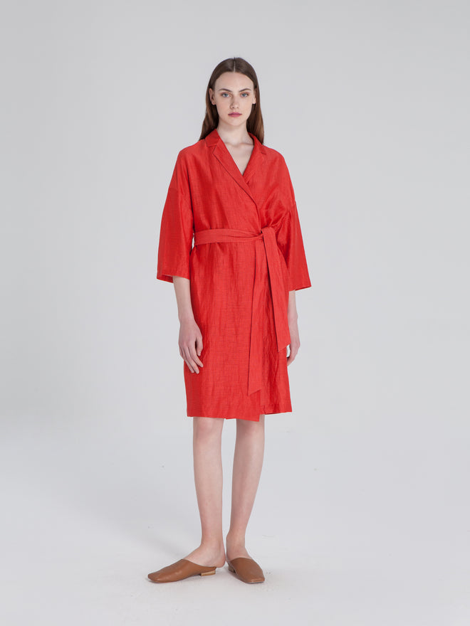 Opal red trench coat