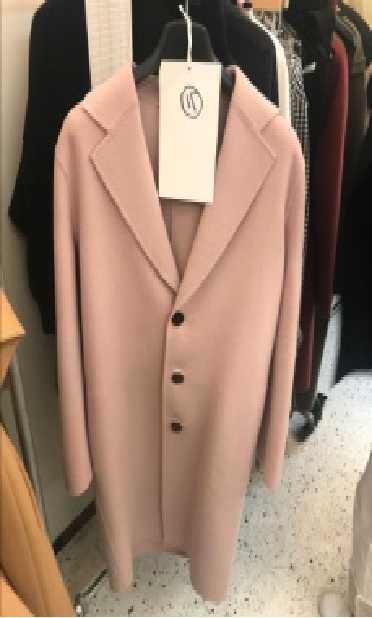 Wool double-faced tweed powder coat