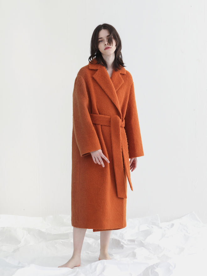 Orange oversized coat