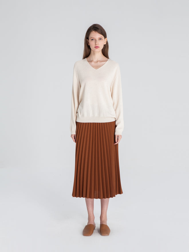 Caramel Wool Polyester skirts