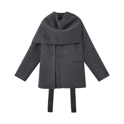Warm Winter Shawl Double-Faced Wool Coat