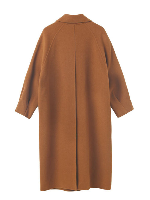 Brown Single Breasted Wool Coat - Urlazh New York