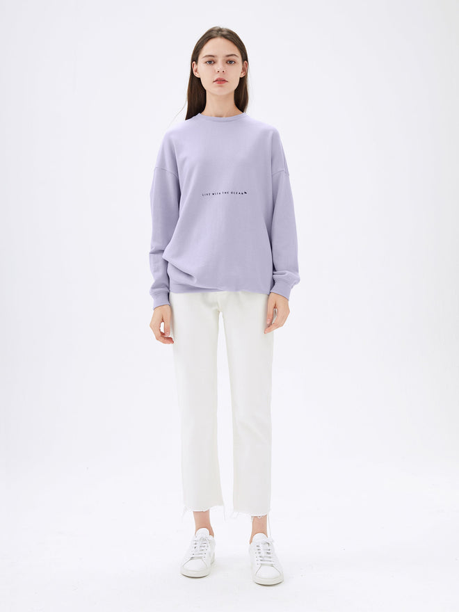 Lavender Ocean Printed Sweatshirt - Urlazh New York