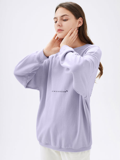 Lavender Ocean Printed Sweatshirt - Urlazh New York