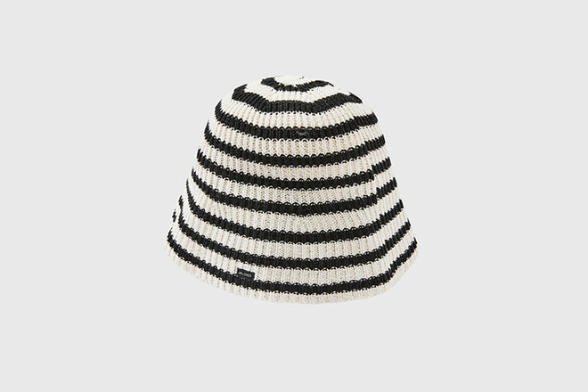 Black and White Knitted Fisherman's Hat
