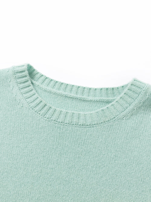 グリーンソフトカラーセーター