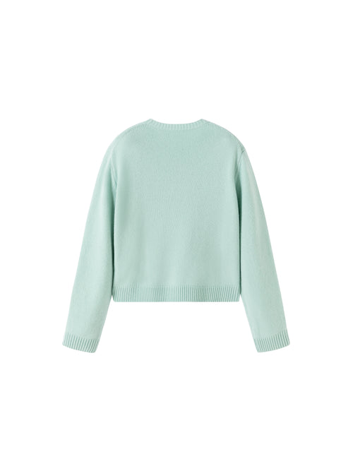 Green Soft Color Sweater