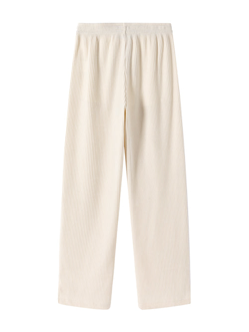 Pantalon blanc en velours côtelé