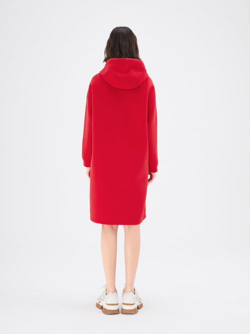 Red Graphic Sweatshirt Dress - Urlazh New York