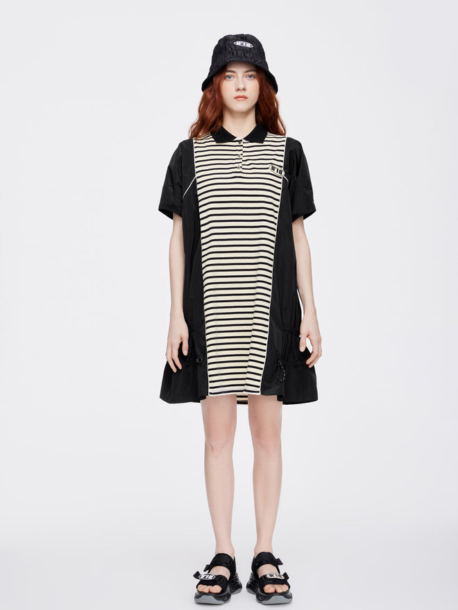 80's Striped T-shirt Flared Dress - Urlazh New York