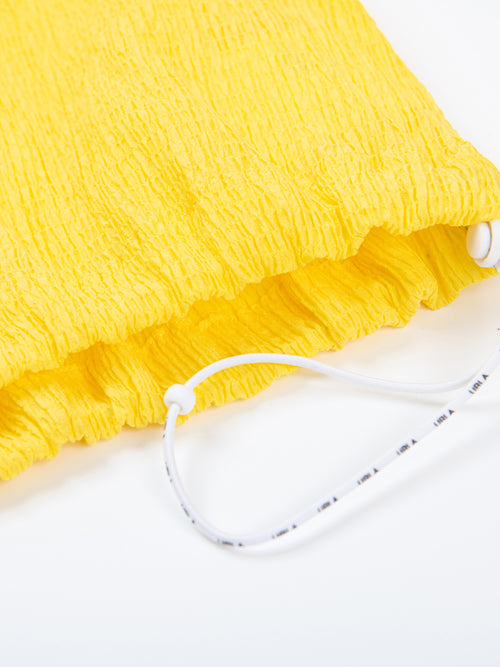 Lemon Zipper Drawstring Rubber Label  Jacket