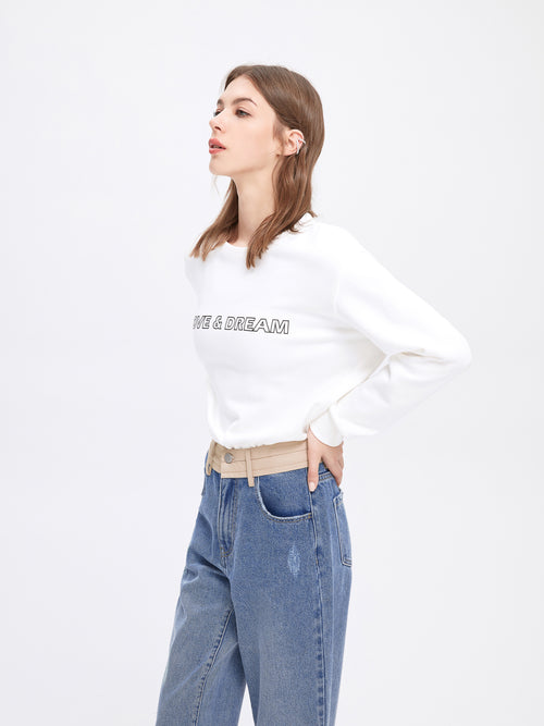 Contrast Relaxed Jeans - Urlazh New York