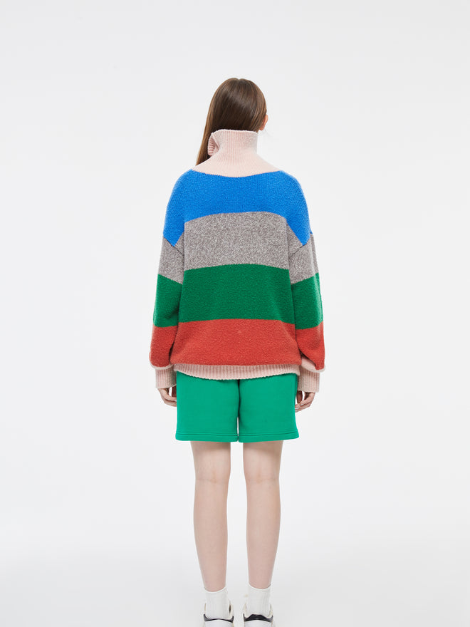 Tiffany' Colorblocked Wool Turtleneck