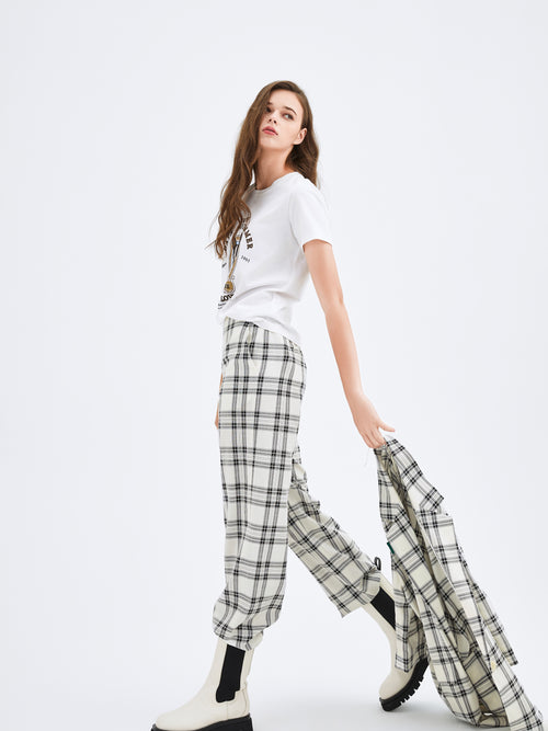 Black and White Checkered Trousers - Urlazh New York