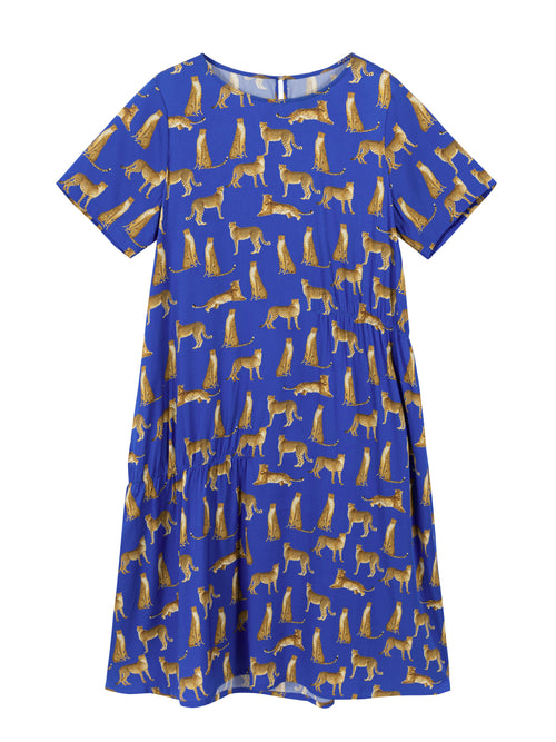 Leopard Printed Silk Dress - Urlazh New York
