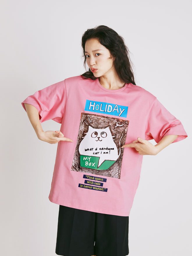T-shirt de dessin animé de vacances U-Cat