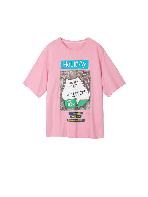 T-shirt de dessin animé de vacances U-Cat