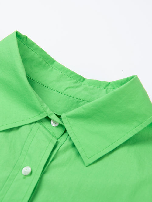 構造化されたフルーツグリーンシャツ