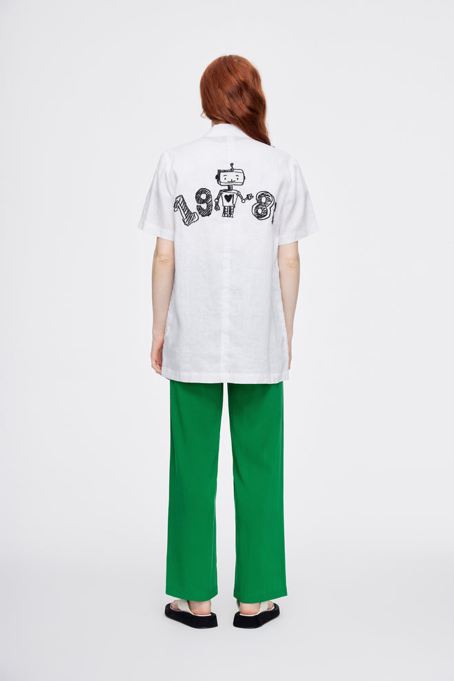 Green 80's Silk Pants - Urlazh New York