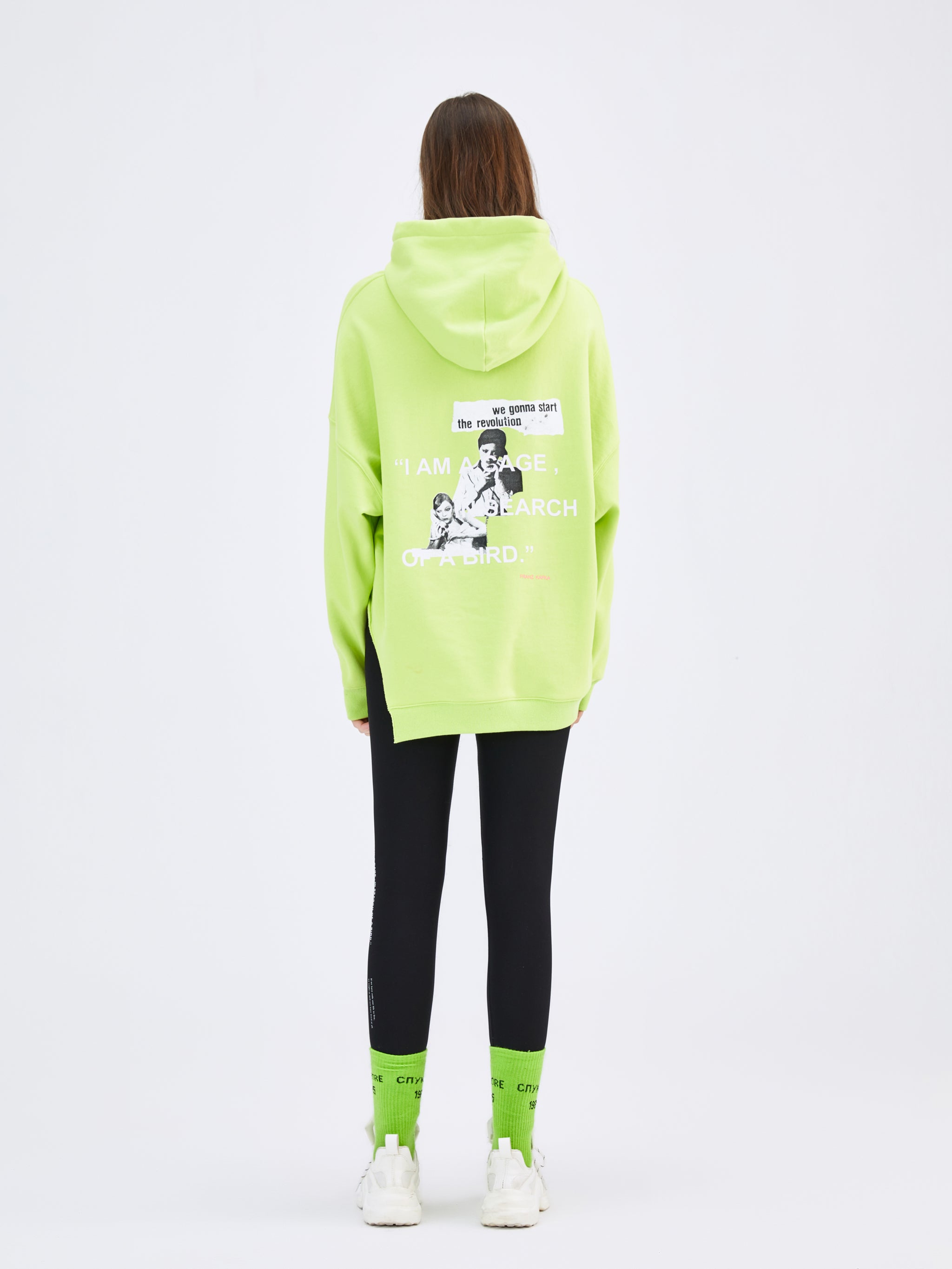 Highlighter Green 'Cage' Hoodie | Urlazh – Urlazh New York